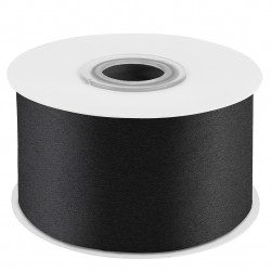 Лента атласная (3,8 см*22,85 м) Черный, 1 шт.