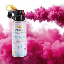 Спрей краска Холи для Гендер Пати, 6-7 сек, в коробке, Розовый, 100 г.