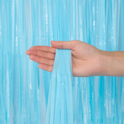 Занавес Дождик Светло-голубой, Макарунс, 100*200 см, 1 шт.