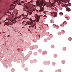 Конфетти фольга Круг, Светло-розовый, Металлик, 1 см, 50 г.