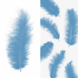 Перья, Премиум, Морская волна, 12-15 см, 30 шт.