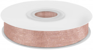Лента органза (1,2 см*22,85 м) Розовое Золото, 1 шт.