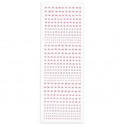 Наклейки Стразы Кристаллы, самоклеящиеся, Розовый, 3-6 мм*495 шт, 1 упак.