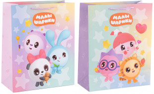 Пакет подарочный, 210гр, Малышарики, 32*26*12 см, 1 шт.