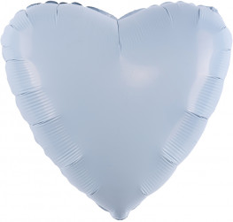 Шар (36''/91 см) Сердце, Небесный, 1 шт. в уп.