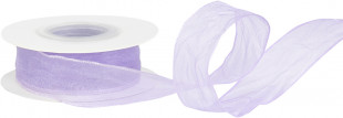 Лента органза (2,5 см*9,14 м) Нежная грация, Сиреневый, 1 шт.