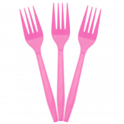 Вилки, Розовый, 15 см, 10 шт. в упак.