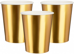Стаканы (250 мл) Золото, Металлик, 6 шт.