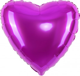 Шар (32''/81 см) Сердце, Пурпурный, 1 шт.