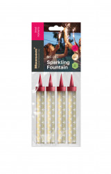 Свеча Фонтан для торта, 30 сек, Золото, 10 см, 4 шт. с держат.