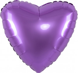 Шар (19''/48 см) Сердце, Мистик, Пурпурный, Сатин, 1 шт.