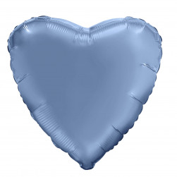Шар (19''/48 см) Сердце, Мистик, Лазурь, Сатин, 1 шт.