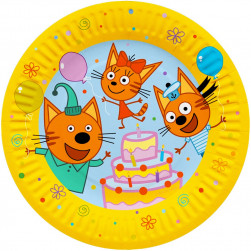 Тарелки (7''/18 см) Три Кота, Яркий праздник, 6 шт.
