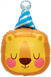 Шар (28''/71 см) Фигура, Лев в колпачке, 1 шт.