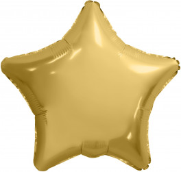 Шар (19''/48 см) Звезда, Мистик, Золото, Сатин, 1 шт.