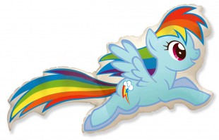 Шар (43''/109 см) Фигура, My Little Pony, Лошадка Радуга, 1 шт.