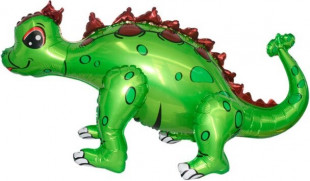 Шар 3D (29''/74 см) Фигура, Динозавр Анкилозавр, Зеленый, 1 шт. в уп.