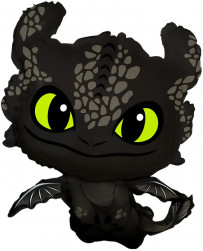 Шар (32''/81 см) Фигура, Любимый Дракон, Черный, 1 шт. в уп.