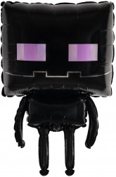 Шар (26''/66 см) Фигура, Пиксельный монстр, Черный, 1 шт. в уп. (цв.этик.)