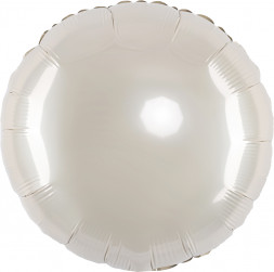Шар (18''/46 см) Круг, Кремовый, Сатин, 1 шт.