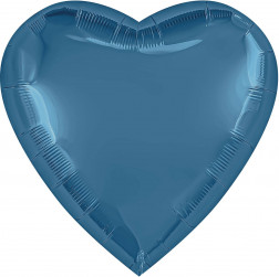 Шар (36''/91 см) Сердце, Сизый, Бохо, 1 шт. в уп.