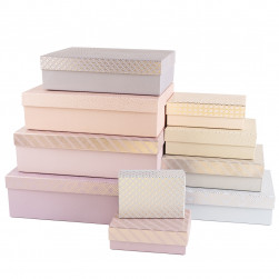 Набор коробок Нежный цвет, Металлик, 37*27*11 см, 10 шт. в упак.