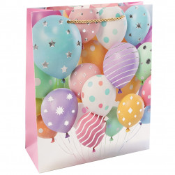 Пакет подарочный, 210гр, Множество шаров, Дизайн №3, Металлик, 32*26*10 см, 1 шт.