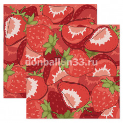 Сервировочные салфетки, Клубника, 33*33 см, 20 шт.