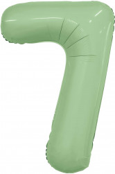 Шар (40''/102 см) Цифра, 7 Slim, Олива, 1 шт. в уп.