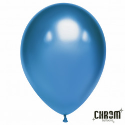 Шар (12''/30 см) Синий, хром, 50 шт.