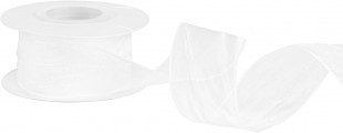Лента органза (4 см*9,14 м) Нежная грация, Белый, 1 шт.