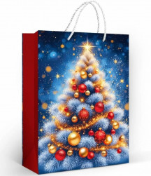 Пакет подарочный, Праздничное сияние (елочка), 31*22 см, 1 шт.