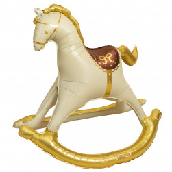 Шар 3D (43''/109 см) Фигура, Лошадка Качалка, Сатин, 1 шт. в уп.