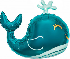 Шар (36''/91 см) Фигура, Счастливый кит, 1 шт. в уп.