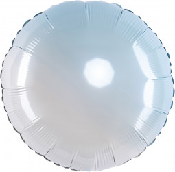 Шар (18''/46 см) Круг, Голубой, Градиент, 1 шт.