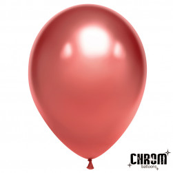 Шар (5''/13 см) Розовый, хром, 50 шт.