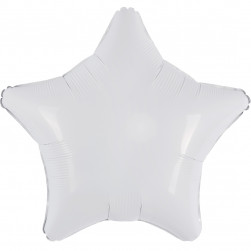 Шар (30''/76 см) Звезда, Белый, 1 шт. в уп.