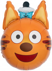 Шар (21''/53 см) Фигура, Голова, Три Кота, Коржик, 1 шт.