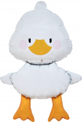 Шар с клапаном (16''/41 см) Мини-фигура, Гусь Обнимусь, 5 шт. в уп.