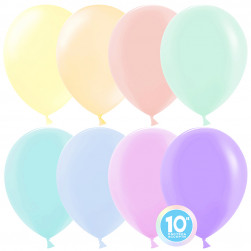 Шар (10''/25 см) Ассорти, макарунс, 100 шт.