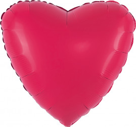 Шар (19''/48 см) Сердце, Мистик, Viva Magenta, Сатин, 1 шт.