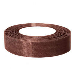 Лента органза (2,5 см*22,85 м) Шоколад, 1 шт.