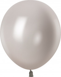 Шар (5''/13 см), Серебро, металлик, 100 шт.