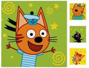 Сервировочные салфетки, Три Кота, Играем вместе, 33*33 см, 20 шт.