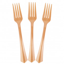 Вилки, Матовое розовое золото, 18 см, 10 шт. в упак.