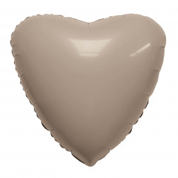 Шар (30''/76 см) Сердце, Мистик, Кофе Латте, Сатин, 1 шт. в уп.