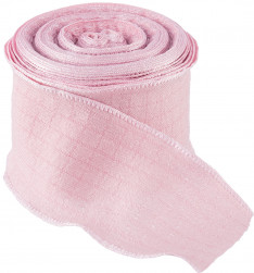 Лента тканевая (4 см*9,14 м) Нежная волна, Розовый, 1 шт.