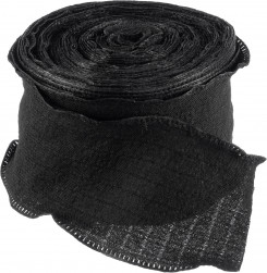 Лента тканевая (4 см*9,14 м) Нежная волна, Черный, 1 шт.