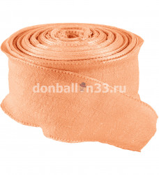 Лента тканевая (2,5 см*9,14 м) Нежная волна, Персиковый, 1 шт.
