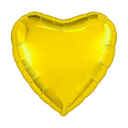 Набор шаров с клапаном (9''/23 см) Мини-сердце, Золото, 5 шт. в уп.